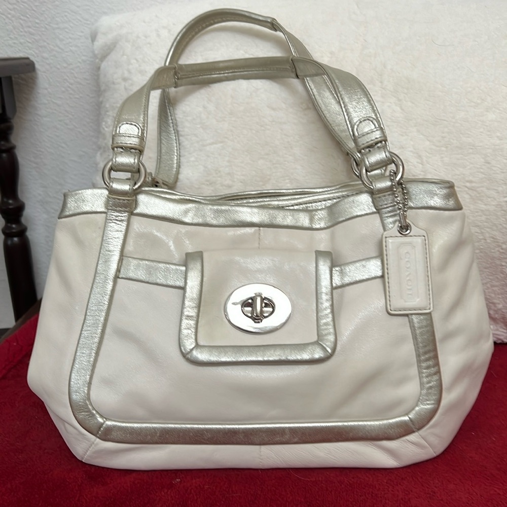 Coach all leather cricket satchel